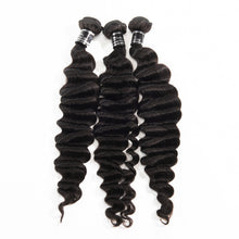 Load image into Gallery viewer, Loose Deep Virgin Hair 3 Bundles With Frontal 13x4