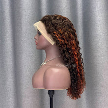 Load image into Gallery viewer, Water Wave 18 inch Highlight Human Hair Wig 13x4 Lace Front Weigth 290g