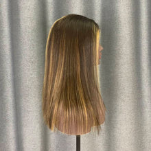 Load image into Gallery viewer, Highlight Bob Wig 4x4 Lace Closure Wig P4/27 Honey Blonde Color
