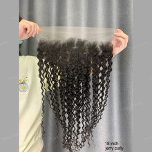 Load image into Gallery viewer, Lace Frontal 13x6 Transparent Swiss Lace Jerry Curly Frontal Human Hair Beauty Supply