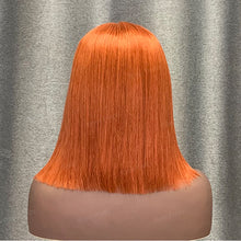 Load image into Gallery viewer, Ginger 350 Color Human Hair 2x6 Lace Closure Bob Wig 10 Inches