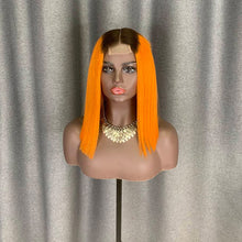 Load image into Gallery viewer, Raw Hair Bob Wig Ginger Ombre Color