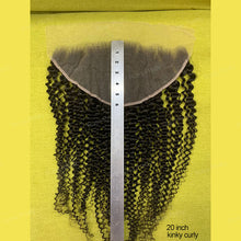 Load image into Gallery viewer, Kinky Curly Lace Frontal 13x6 Transparent Swiss Lace Human Hair Beauty Supply
