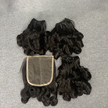 Load image into Gallery viewer, Ocean Wave Double Drawn Hair 3Bundles With 4x4 Lace Closure