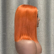 Load image into Gallery viewer, Ginger 350 Color Human Hair 2x6 Lace Closure Bob Wig 10 Inches