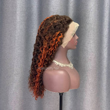 Load image into Gallery viewer, Water Wave 18 inch Highlight Human Hair Wig 13x4 Lace Front Weigth 290g