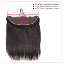 Load image into Gallery viewer, Straight Virgin Hair 4 Bundles With 13x4 Frontal