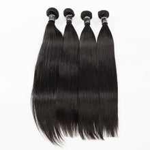 Load image into Gallery viewer, Straight Virgin Hair 4 Bundles With 13x4 Frontal