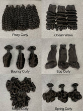 Load image into Gallery viewer, Bouncy Curly Double Drawn Hair 3Bundles With 4x4 Lace Closure