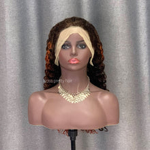 Load image into Gallery viewer, Water Wave 18 inch Highlight Human Hair Wig 13x4 Lace Front Weigth 290g