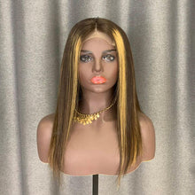 Load image into Gallery viewer, Highlight Bob Wig 4x4 Lace Closure Wig P4/27 Honey Blonde Color
