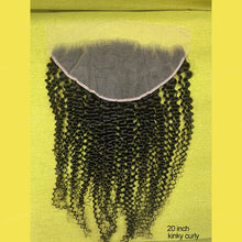 Load image into Gallery viewer, Kinky Curly Lace Frontal 13x6 Transparent Swiss Lace Human Hair Beauty Supply