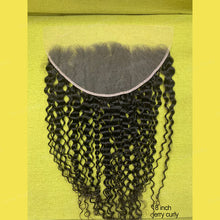 Load image into Gallery viewer, Lace Frontal 13x6 Transparent Swiss Lace Jerry Curly Frontal Human Hair Beauty Supply