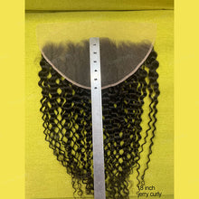 Load image into Gallery viewer, Lace Frontal 13x6 Transparent Swiss Lace Jerry Curly Frontal Human Hair Beauty Supply
