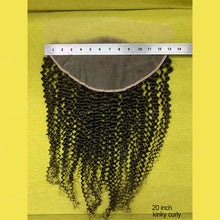 Load image into Gallery viewer, Kinky Curly Lace Frontal 13x6 Transparent Swiss Lace Human Hair Beauty Supply