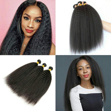 Load image into Gallery viewer, Kinky Straight Bundles 4PCS Peruvian Virgin Hair