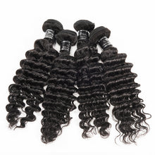 Load image into Gallery viewer, Deep Wave Virgin Hair 4 Bundles With 4x4 Closure
