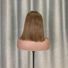 Load image into Gallery viewer, Kim K Bob Style 2x6 Lace Bob Wig Brown Human Hair