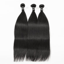 Load image into Gallery viewer, Straight Hair 3 Bundles With 4x4 Closure 100% Virgin Hair