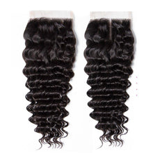 Load image into Gallery viewer, Deep Wave Virgin Hair 4 Bundles With 4x4 Closure