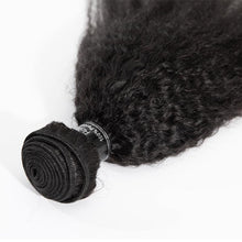 Load image into Gallery viewer, Kinky Straight Virgin Hair 3 Bundles With 4x4 Closure
