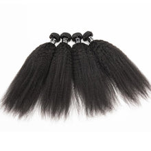 Load image into Gallery viewer, Kinky Straight Virgin Hair 4 Bundles With 4x4 Closure