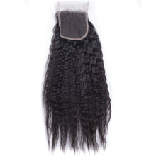 Load image into Gallery viewer, Kinky Straight Virgin Hair 4 Bundles With 4x4 Closure