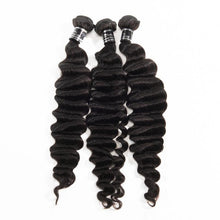 Load image into Gallery viewer, Loose Deep Virgin Hair 3 Bundles With 4x4 Closure