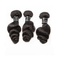 Load image into Gallery viewer, Loose Wave Virgin Hair 3 Bundles With 4x4 Lace Closure