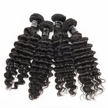 Load image into Gallery viewer, Brazilian Virgin Hair 4 Bundles Deep Wave Hair Weave