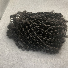 Load image into Gallery viewer, Pixie Curly Bundles Double Drawn Hair Weaves 3PCS With 4x4 Lace Closure