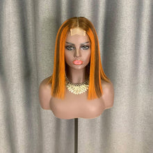 Load image into Gallery viewer, Raw Hair Ginger Highlight Bob Wig 2x6 Lace Closure Unit