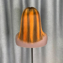 Load image into Gallery viewer, Raw Hair Ginger Highlight Bob Wig 2x6 Lace Closure Unit