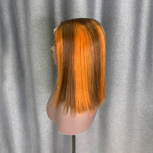 Load image into Gallery viewer, Raw Hair Ginger Highlight Bob Wig 2x6 Lace Closure Unit