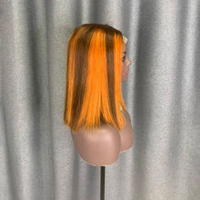 Load image into Gallery viewer, Raw Hair Ginger Highlight Bob Wig 2x6 Lace Closure Unit