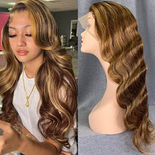Load image into Gallery viewer, Honey Blonde P4/27 Highlight Wig 13x4 Lace Front Body Wave Human Hair