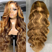Load image into Gallery viewer, Honey Blonde P4/27 Highlight Wig 13x4 Lace Front Body Wave Human Hair