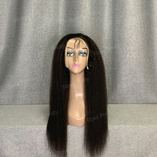 Load image into Gallery viewer, Kinky Straight Human Hair 13x6 Lace Frontal Wig | Pre-made Wig