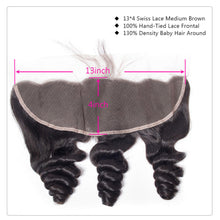Load image into Gallery viewer, Loose Wave Virgin Hair 4 Bundles With 13x4 Lace Frontal