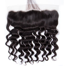 Load image into Gallery viewer, Loose Deep Virgin Hair 3 Bundles With Frontal 13x4