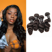 Load image into Gallery viewer, Loose Wave 4 Bundles Peruvian Virgin Hair Bouncy Weave