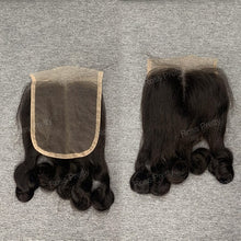 Load image into Gallery viewer, Magic Curly Double Drawn Hair 3Bundles With 4x4 Lace Closure