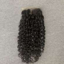 Load image into Gallery viewer, Pixie Curly Bundles Double Drawn Hair Weaves 3PCS With 4x4 Lace Closure