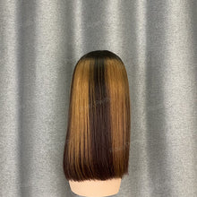 Load image into Gallery viewer, Raw Hair Bob Wig Unprocessed Wig Highlight Piano P4-27 Color Lace Bob Wig