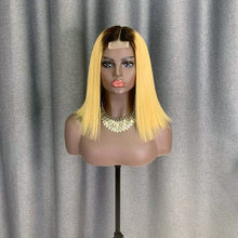 Load image into Gallery viewer, Raw Hair Ombre Color Bob Wig 2x6 Lace Closure Unit