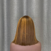 Load image into Gallery viewer, Highlight Bob Wig T Lace Straight Human Hair