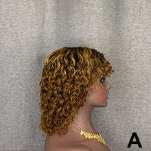 Load image into Gallery viewer, Bang Wig 100% Human Hair Curly Short Wigs High Quality