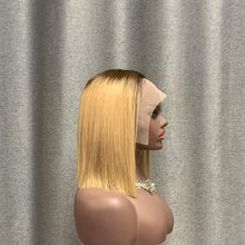 Load image into Gallery viewer, #4/22 Ombre Color T Lace Bob Wig Straight Human Hair