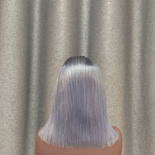 Load image into Gallery viewer, Grey Bob Wig 12 inch 13x4 Lace Front Human Hair
