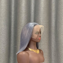 Load image into Gallery viewer, Grey Bob Wig 12 inch 13x4 Lace Front Human Hair